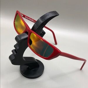 Acne Studios Agar Sunglasses c30012 Skinny Elongated Cat Eye Red Orange UNISEX